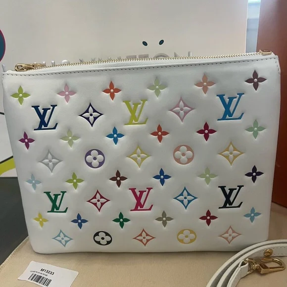 Louis Vuitton White Crossbody Bag with Multicolor Monogram - Picture 2 of 11